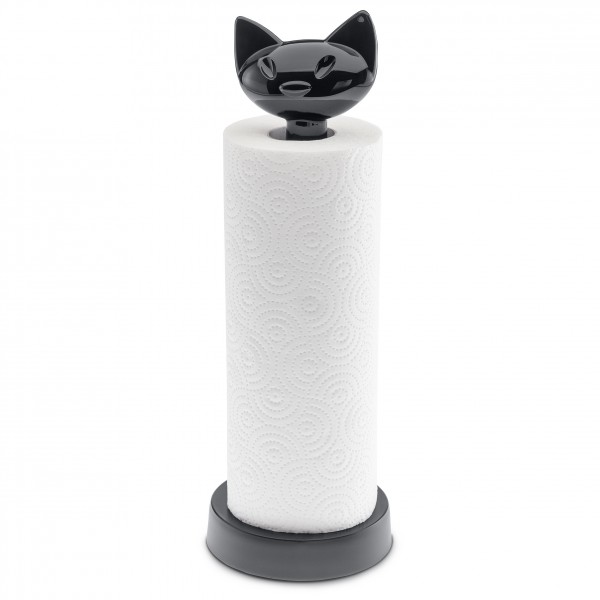 Koziol - Küchenrollenhalter Katze - Miaou - solid schwarz