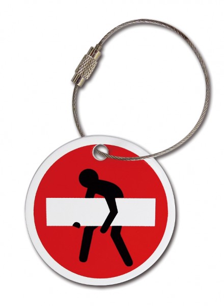 Schlüsselanhänger - Verkehrsschild Einfahrt verboten - One Way