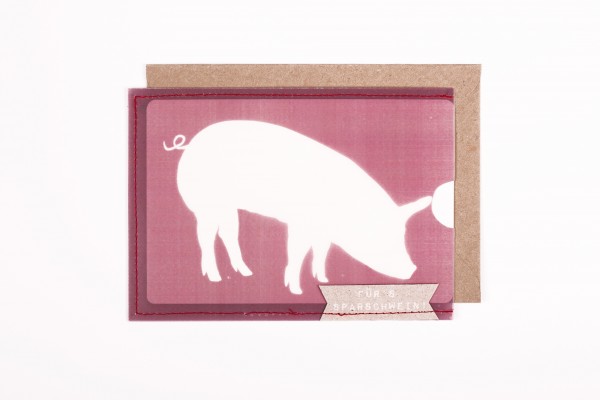 Karte Geldgeschenk - Scheinchen Schweinchen - Fürs Sparschwein
