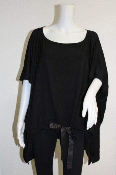 Philomena Christ - Shirt Tunika mit Schleife - black schwarz