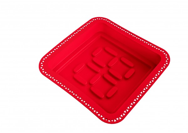 e-my - Kuchenform mit Zahlen - Backform - Squary - rot
