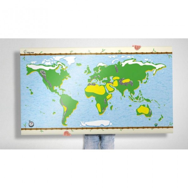 Weltkarte für Kinder - Kidsmap - beschriftbar mit Stickern