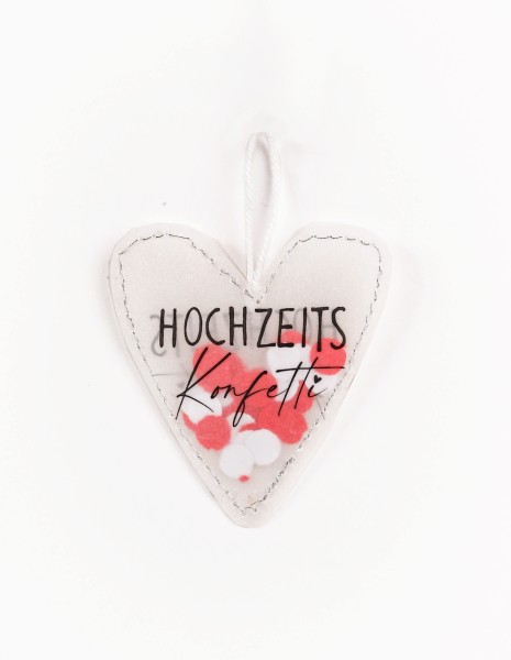 Konfetti-Herz - Mini-Herz gefüllt mit Konfetti - Hochzeitskonfetti