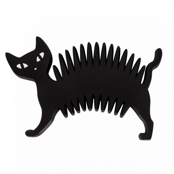 Pylones - Seifenschale Seifen-Ablage Katze - Soapycat - schwarz