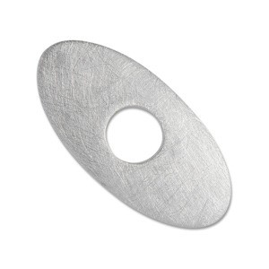 Ring Ding - Scheibe für Ringe - oval 32x16mm Silber