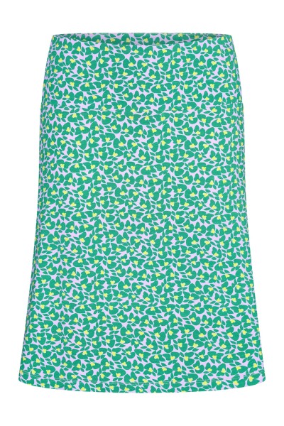 Zilch - Rock Skirt A-Line - butterfly apple - Muster grün flieder gelb