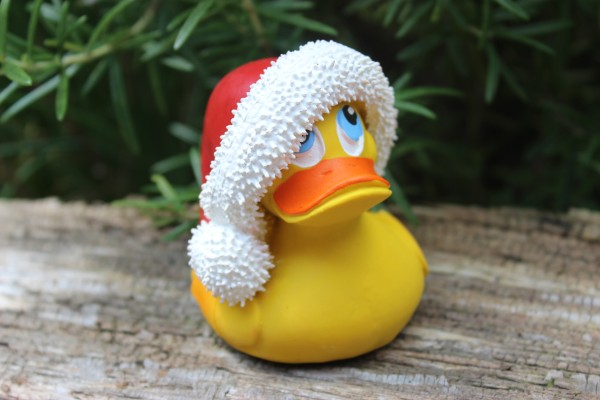 Lanco Badeente Quietscheente Gummiente - Santa Claus Duck