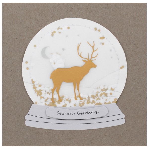 Karte - Weihnachtskarte - Schneekugelkarte - Seasons Greetings