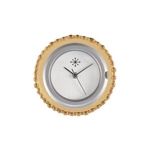 Deja Vu - Schmuckscheibe für Uhr - Edelstahlscheibe - IP gold gewölbt - E 77