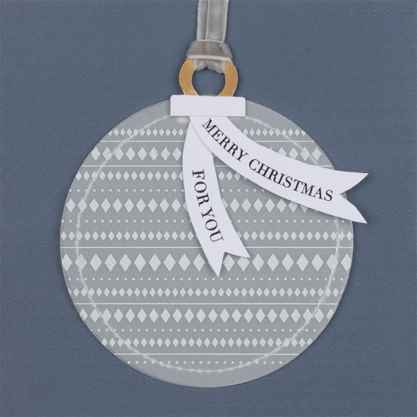 Karte - Weihnachtskarte - Christbaumkugel Kugelkarte - Merry Christmas for You