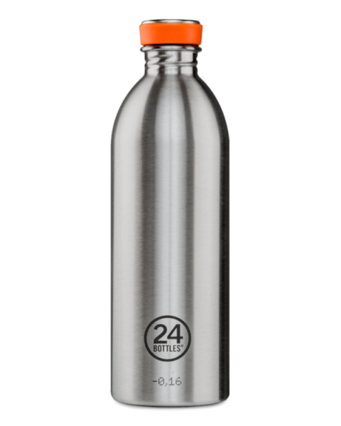 24bottles - Edelstahl-Trinkflasche 1 Liter - brushed steel - Edelstahl