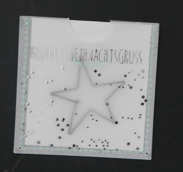 Mini-Karte mit Draht-Anhänger - Geschenkanhänger - Kleiner Weihnachtsgruss - Stern