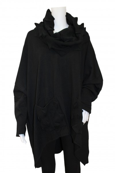 Philomena Christ - Pullover mit Rollkragen Igel-Look - black schwarz