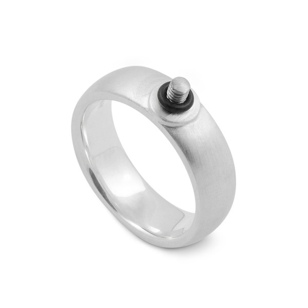 Ring Ding - Basisring Silber 4,5 mm rund Schraubgewinde in div. Größen - für eine Scheibe