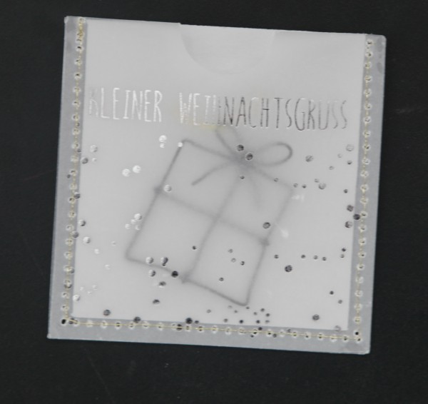 Mini-Karte mit Draht-Anhänger - Geschenkanhänger - Kleiner Weihnachtsgruss - Geschenk