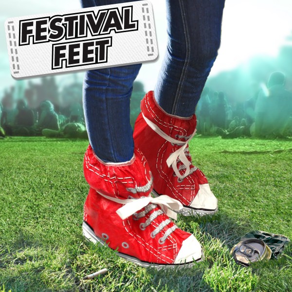 Schuhabdeckungen - Sneaker-Look - Festival Feet - rot - Schuhe