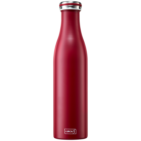 Isolierflasche Edelstahl 18/10 Thermosflasche 0,75 Liter - bordeaux rot