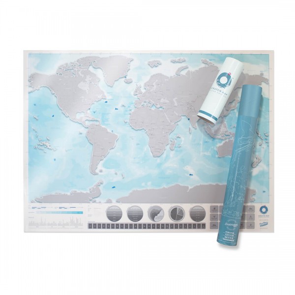 Luckies - Weltkarte zum Freirubbeln - Scratch Map Oceans Edition