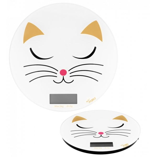 Pylones - Digitale Küchenwaage - Frivole - Katze White Cat