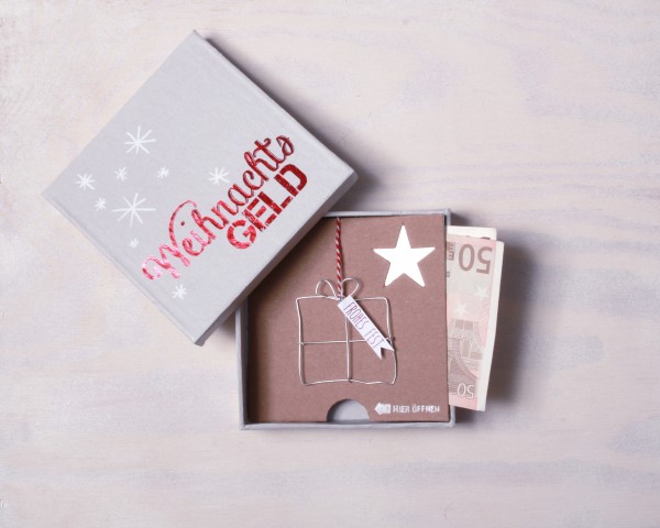 Geldgeschenkverpackung Schachtel - Winter Geldgeschenkbox - Weihnachtsgeld