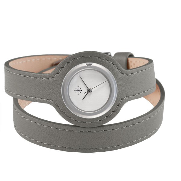 Deja Vu - Armband für Uhr - Wickeluhrenband 12mm kurz 36 cm grau Uds 31