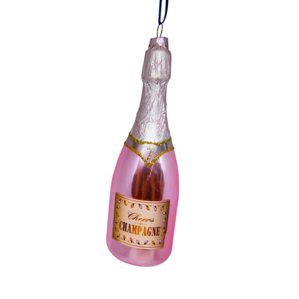 Gift Company - Weihnachtskugel Christbaum-Anhänger - Champagner-Flasche Sektflasche