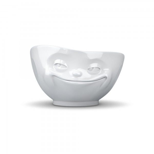 TV Tassen - Schale mit Gesicht 500 ml - grinsend - aus Porzellan