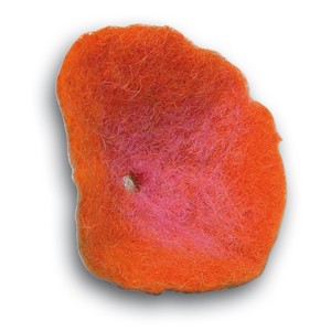 Ring Ding - Scheibe für Ringe - Filzblüte orange