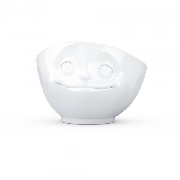 TV Tassen - Schale mit Gesicht 500 ml - verträumt - aus Porzellan