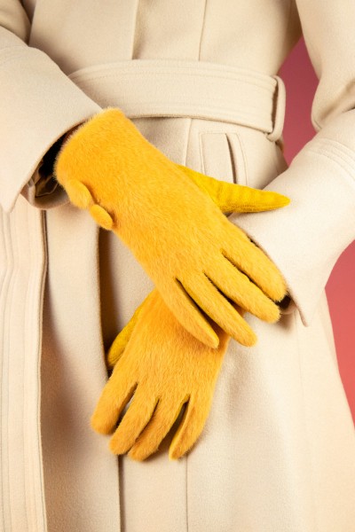 Powder - Wildleder-Handschuhe - Grace Gloves - mustard senf