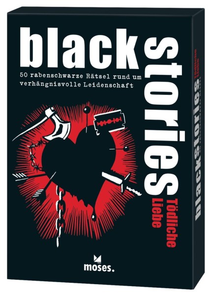 Moses Verlag - Black Stories Tödliche Liebe - 50 rabenschwarze Rätsel