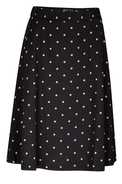 Zilch - Rock Skirt - polkadots black - Punkte schwarz beige