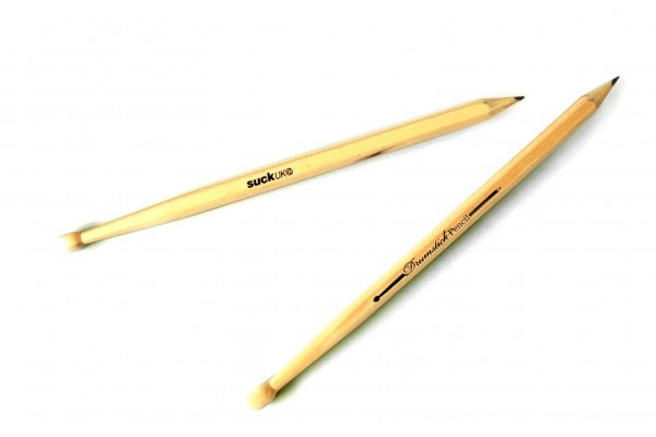 S.Uk - Bleistift 2er-Set HB Drumstick Pencil Trommelschlägel