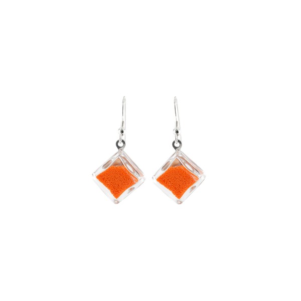 Pylones - Ohrringe - Pendantes Losange Perles - Kügelchen orange