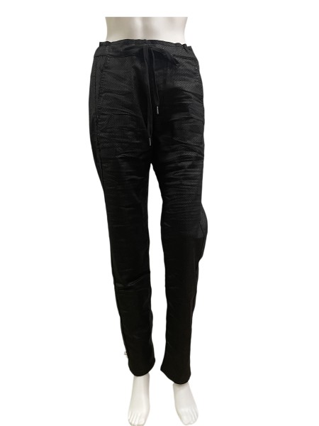 Alembika - Hose SP819B Pants - schwarz mit Muster und Taschen