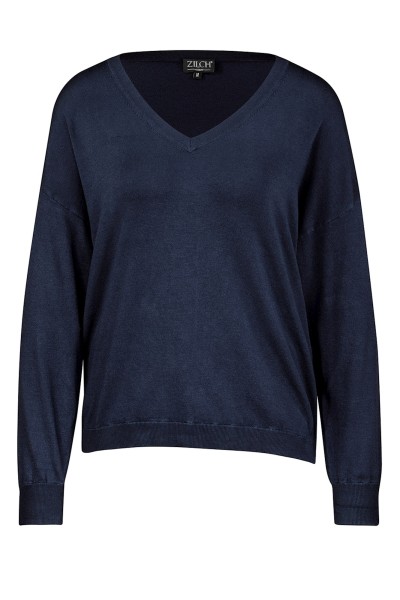 Zilch - Sweater V-Neck - navy dunkelblau