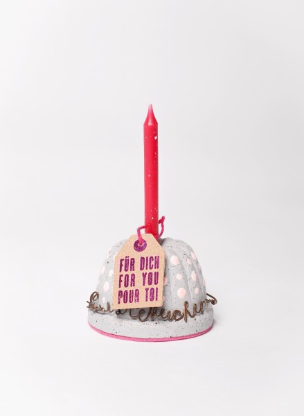 Mini-Kuchen mit Kerze Kerzenhalter - Pustekuchen - Für Dich