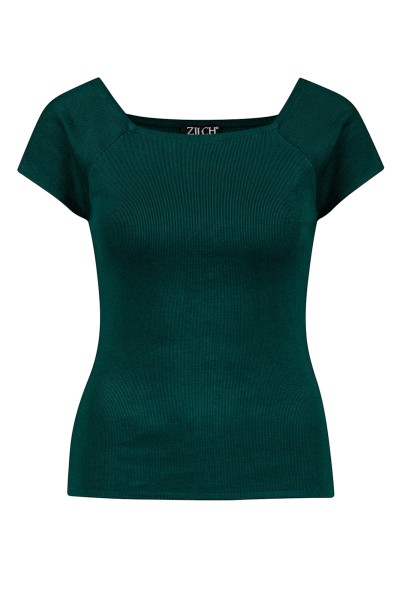 Zilch - Top Short Sleeve - Oberteil Bambus-Shirt Top - pine grün