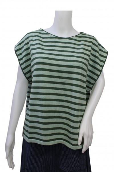 UVR Connected - Ärmelloses Strick-Shirt Pullunder - Lenuniccaina - Streifen grün