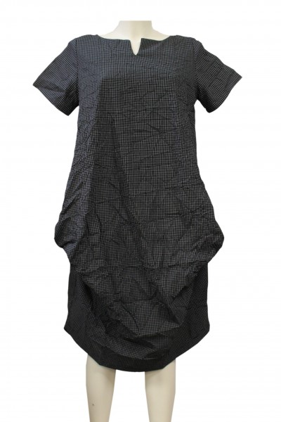 Amma - Kleid Tunika - plaid small - schwarz weiss kariert