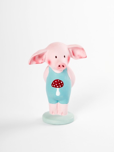 Keramikfigur Glücksbringer Schwein - Saubande - Hans Glück