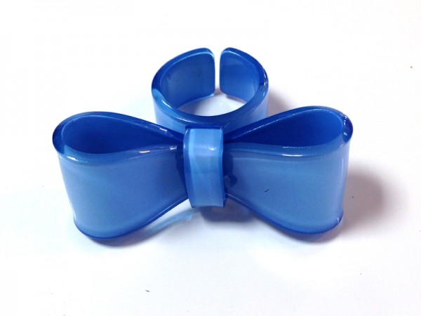 Silly - Ring Schleife - Ring Bow - blau