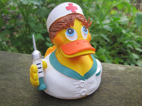 Lanco Badeente Quietscheente Gummiente - Krankenschwester Duck
