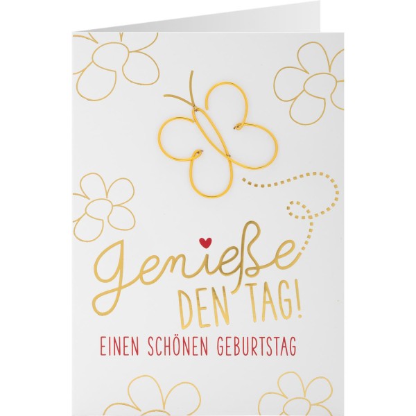 Gruss und Co - Draht-Art-Card - Karte mit Draht-Applikation - Geburtstag Schmetterling