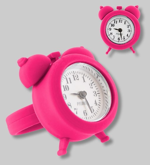 Pylones - Uhren-Ring - Ring mit Uhr - Nano Watch - pink