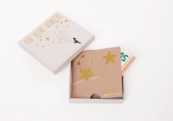Geldgeschenkverpackung Schachtel - Winter Geldgeschenkbox - Wünsche