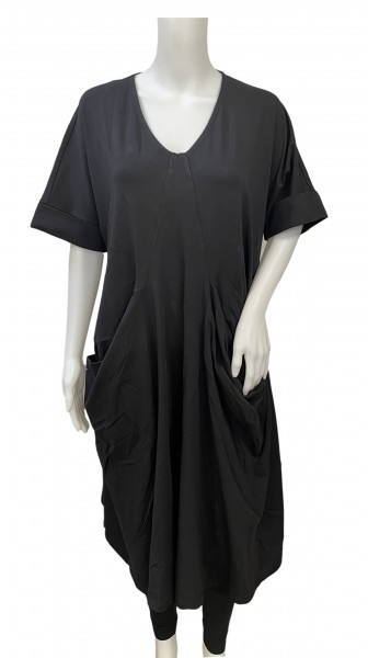 Alembika - Kleid Dress mit Taschen - black schwarz