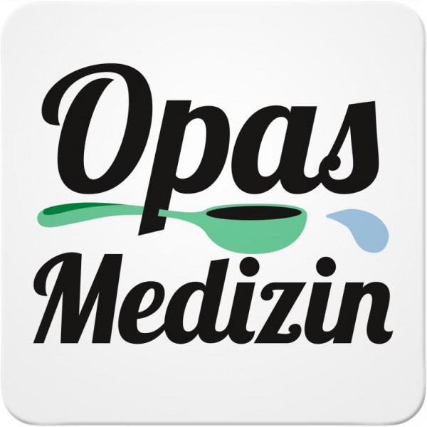 Gruss und Co - Kork-Untersetzer - Opas Medizin