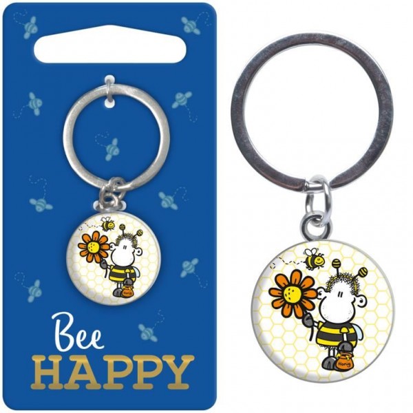 Sheepworld - Mini Schlüsselanhänger Biene - Bee Happy