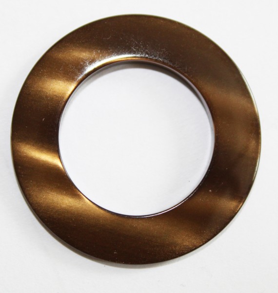 Deja Vu - Schmuckscheibe für Uhr - Kunststoffscheibe braun gold schimmernd 35 mm